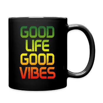 Reggae music Rastafari Jamaica - Full Color Mug - black - Right