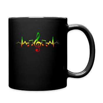Reggae music Rastafari Jamaica - Full Color Mug - black - Right