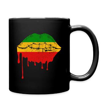 Reggae music Rastafari Jamaica - Full Color Mug - black - Right