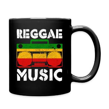 Reggae music Rastafari Jamaica - Full Color Mug - black - Right