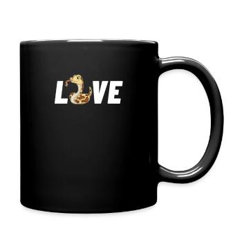 I Love My Ball Python Retro Style Funny Snake - Full Color Mug - black - Right