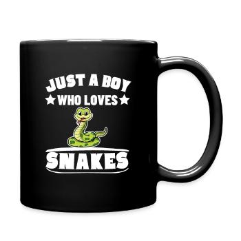Just A Boy Who Loves Snakes Funny Snake - Full Color Mug - black - Right