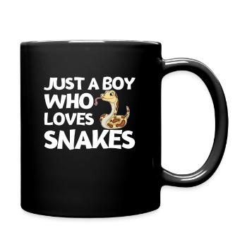 Just A Boy Who Loves Snakes Funny Snake - Full Color Mug - black - Right