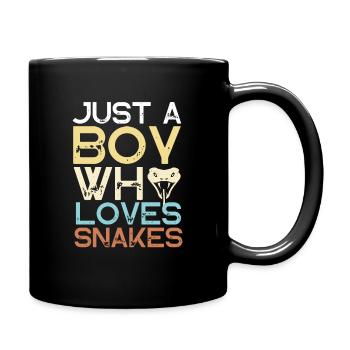 Just A Boy Who Loves Snakes Funny Snake - Full Color Mug - black - Right