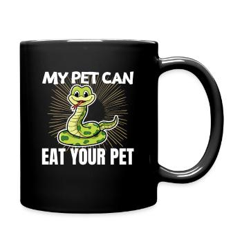 My Pet Can Eat Your Pet Funny Snake - Full Color Mug - black - Right