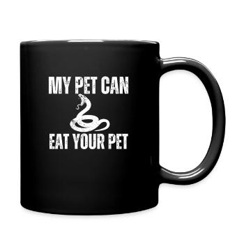 My Pet Can Eat Your Pet Funny Snake - Full Color Mug - black - Right