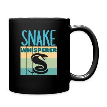 Snake Whisperer Retro Funny Snake - Full Color Mug - black - Right