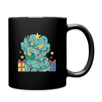 Prehistoric Holiday Cheer - Full Color Mug - black - Right