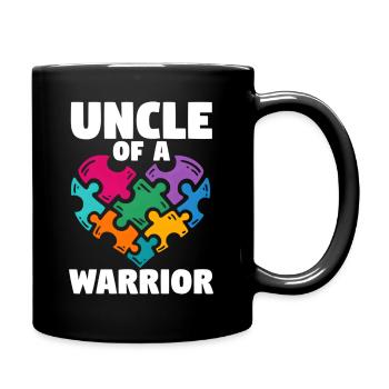 Autism Awareness Puzzle Piece Ribbon Uncle Of A Wa - Full Color Mug - black - Right