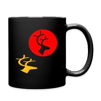 Cerf - Tasse colorée - noir - Droite