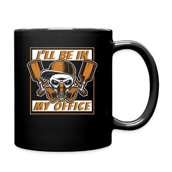 Je serai dans mon bureau Automobile Véhicule Voiture - Tasse colorée - noir - Droite