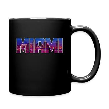 Miami SkylineFlorida - Full Color Mug - black - Right