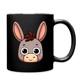 Donkey blushing - Full Color Mug - black - Right