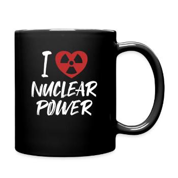 I love Nuclear Power Energy Uranium Nuclear - Full Color Mug - black - Right