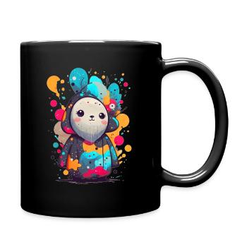 Colorful Rainy Day: Fluffy Delight - Full Color Mug - black - Right