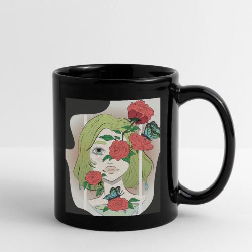 Girl with Rose Vine - Full Color Mug