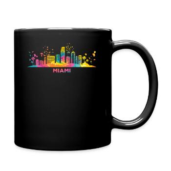 Miamian Skyline Miami - Full Color Mug - black - Right