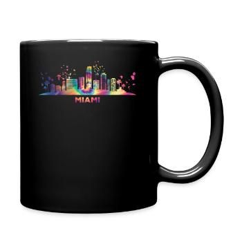 Miamian Skyline Miami - Full Color Mug - black - Right