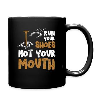 Funny Horseshoe Pitching - Full Color Mug - black - Right