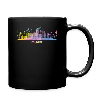 Miamian Skyline Miami - Full Color Mug - black - Right