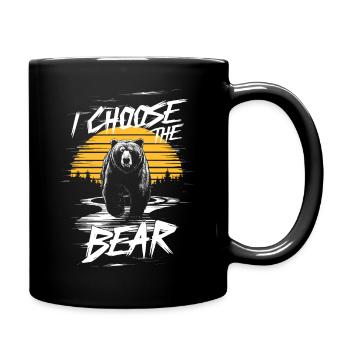I Choose The Bear In The Woods Funny Wild Bear - Full Color Mug - black - Right