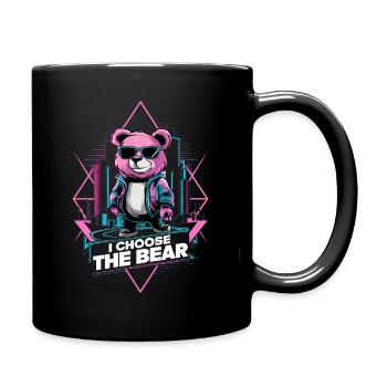 I Choose The Bear In The Woods Funny Wild Bear - Full Color Mug - black - Right