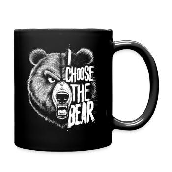 I Choose The Bear In The Woods Funny Wild Bear - Full Color Mug - black - Right