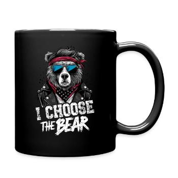 I Choose The Bear In The Woods Funny Wild Bear - Full Color Mug - black - Right