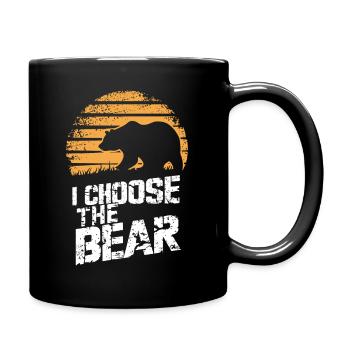 I Choose The Bear In The Woods Funny Wild Bear - Full Color Mug - black - Right