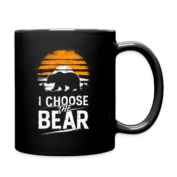 I Choose The Bear In The Woods Funny Wild Bear - Full Color Mug - black - Right