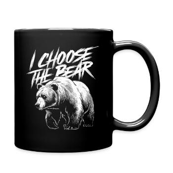 I Choose The Bear In The Woods Funny Wild Bear - Full Color Mug - black - Right
