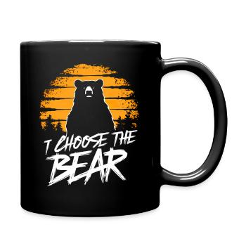 I Choose The Bear In The Woods Funny Wild Bear - Full Color Mug - black - Right