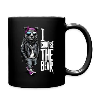 I Choose The Bear In The Woods Funny Wild Bear - Full Color Mug - black - Right