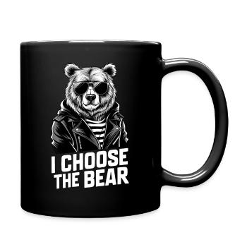 I Choose The Bear In The Woods Funny Wild Bear - Full Color Mug - black - Right