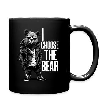 I Choose The Bear In The Woods Funny Wild Bear - Full Color Mug - black - Right