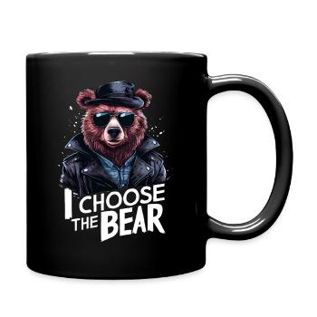 I Choose The Bear In The Woods Funny Wild Bear - Full Color Mug - black - Right
