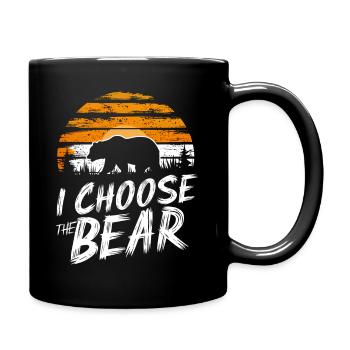I Choose The Bear In The Woods Funny Wild Bear - Full Color Mug - black - Right