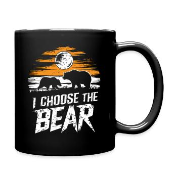 I Choose The Bear In The Woods Funny Wild Bear - Full Color Mug - black - Right