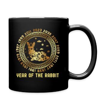 Chinese New Year Of Rabbit Chinese Zodiac Years - Full Color Mug - black - Right