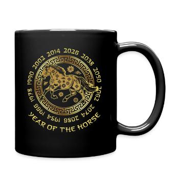 Chinese New Year Of Horse Chinese Zodiac Years - Full Color Mug - black - Right