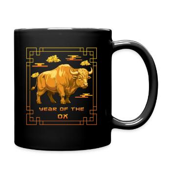 Year Of Ox Chinese Zodiac Chinese New Year - Full Color Mug - black - Right