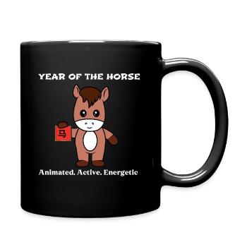Year Of Horse Cute Zodiac Chinese New Year - Full Color Mug - black - Right