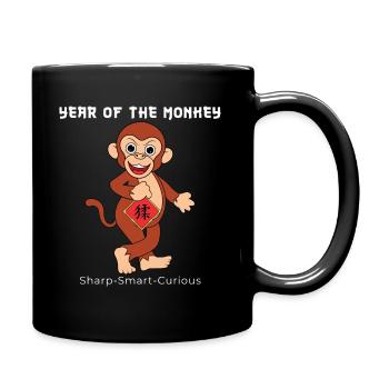 Year Of The Monkey Cute Zodiac Chinese New Year - Full Color Mug - black - Right