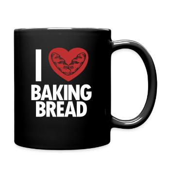 I love Baking Bread Bread Maker Bread Dough Bread - Full Color Mug - black - Right