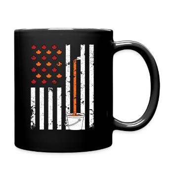 Maple Tapping Flag Maple Tree Maple Leaf - Full Color Mug - black - Right