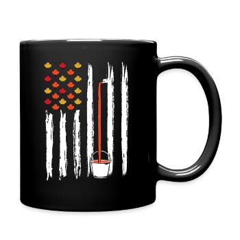 Flag Tapping Maple Tree Maple Leaf - Full Color Mug - black - Right