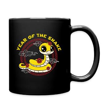 Year Of The Snake Cute Kawaii Chinese New Year - Full Color Mug - black - Right