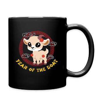Year Of Goat Cute Zodiac Kawaii New Year - Full Color Mug - black - Right