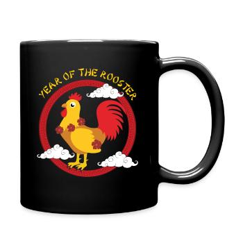 Year Of The Rooster Cute Zodiac Kawaii New Year - Full Color Mug - black - Right