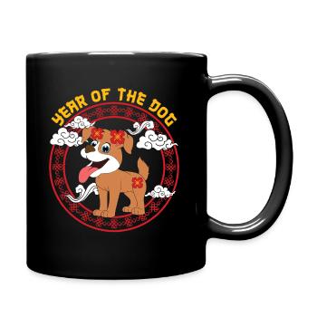 Year Of Dog Cute Zodiac Kawaii New Year - Full Color Mug - black - Right